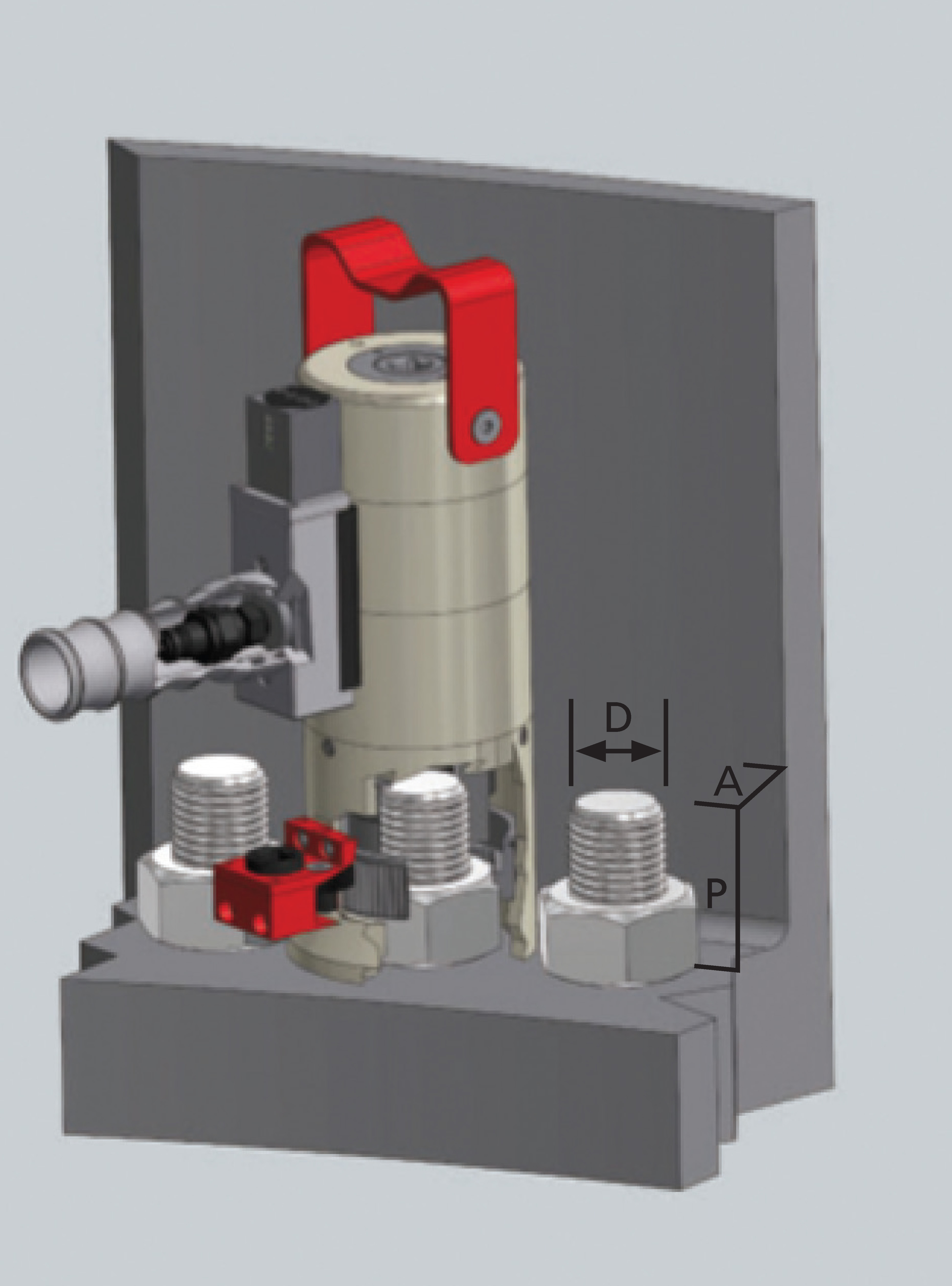 Bolt tensioning clearance tool